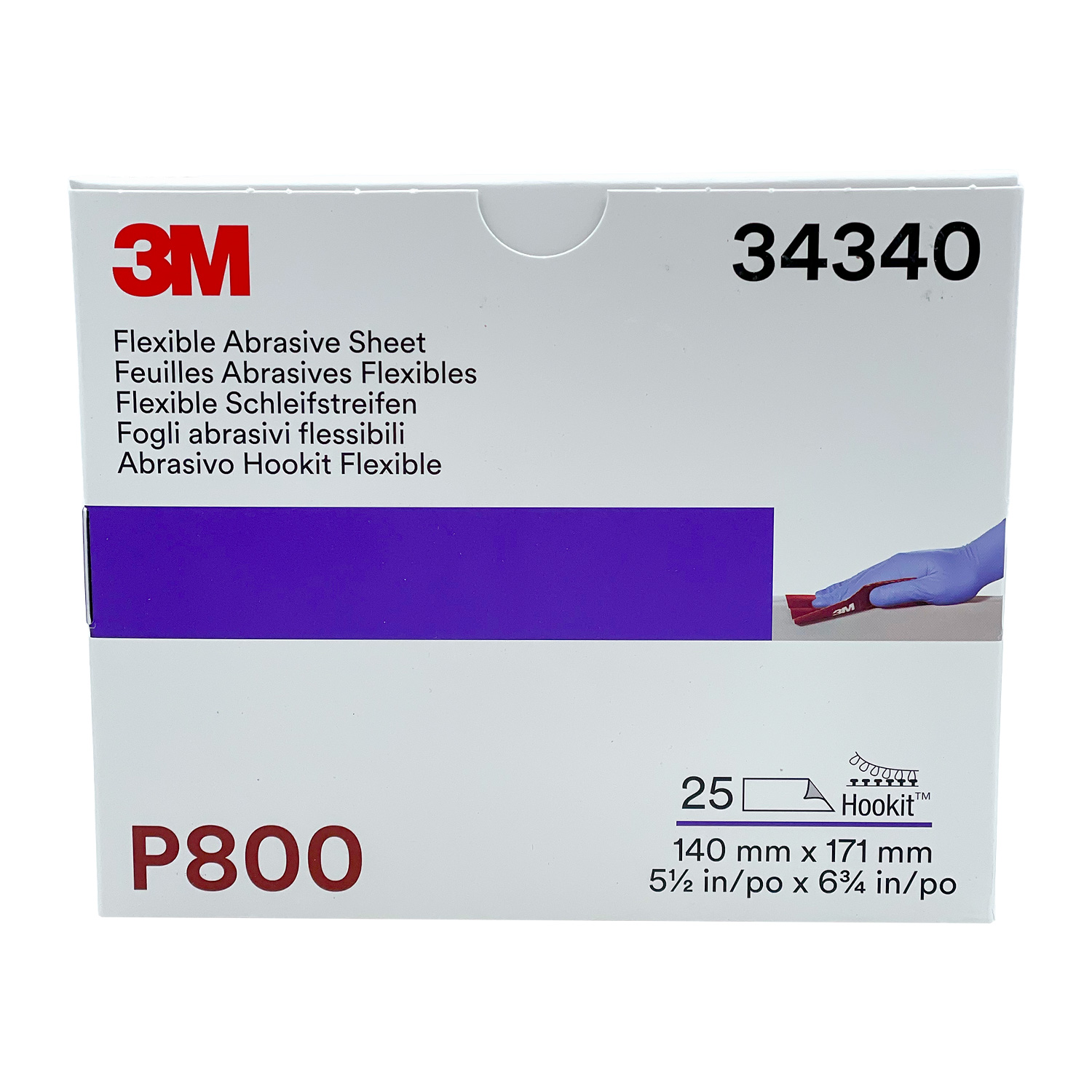 25x 3M 34340 P800 Hookit Flexible Stripes