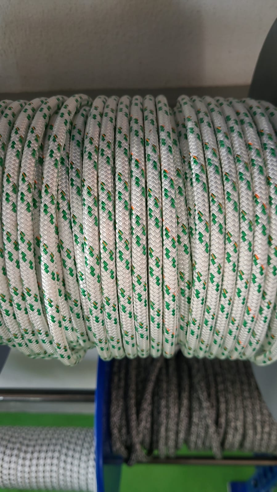 GLEISTEIN Dyneema Schot/Fall weiß mit grün - 8mm (GR030830)