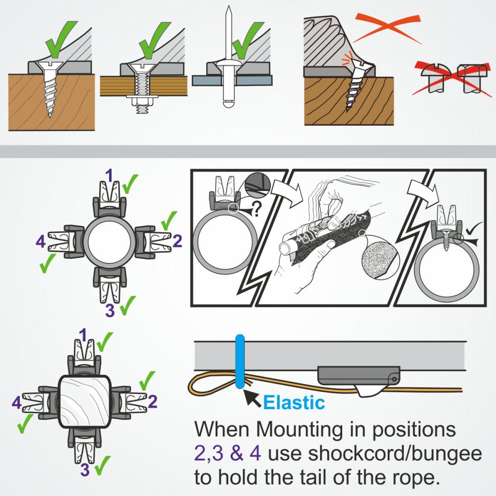 CLAMCLEAT CL257 AUTO-RELEASE Ruderklemme für Tauwerk 4-6mm