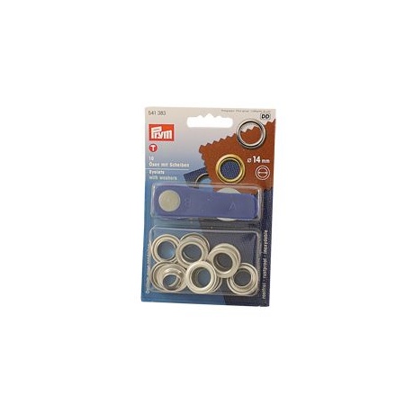 Ösen Prym Messing vernickelt 14mm
