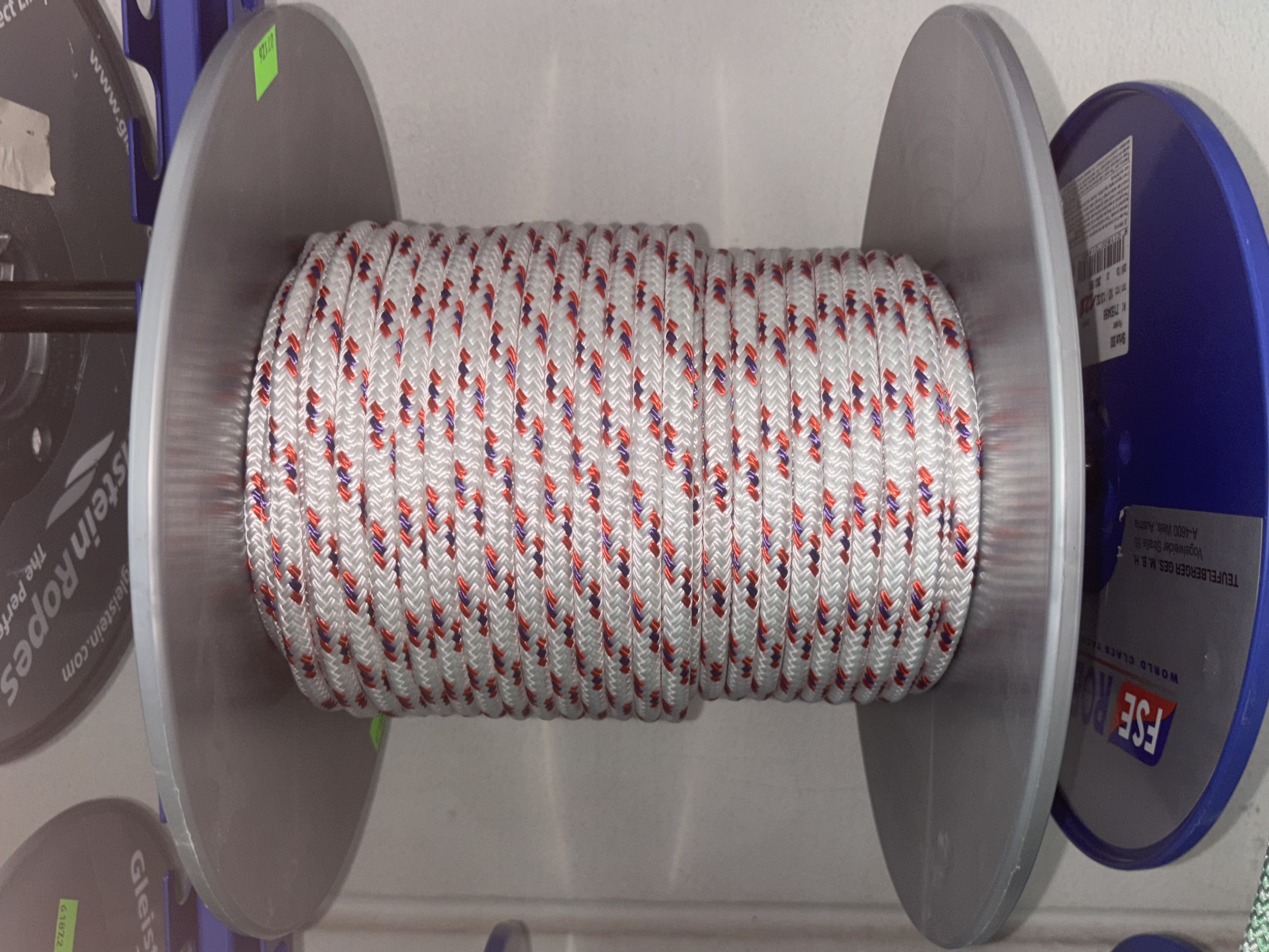 GLEISTEIN Tasmania Schot weiß/rot - 10mm (GR091060M)