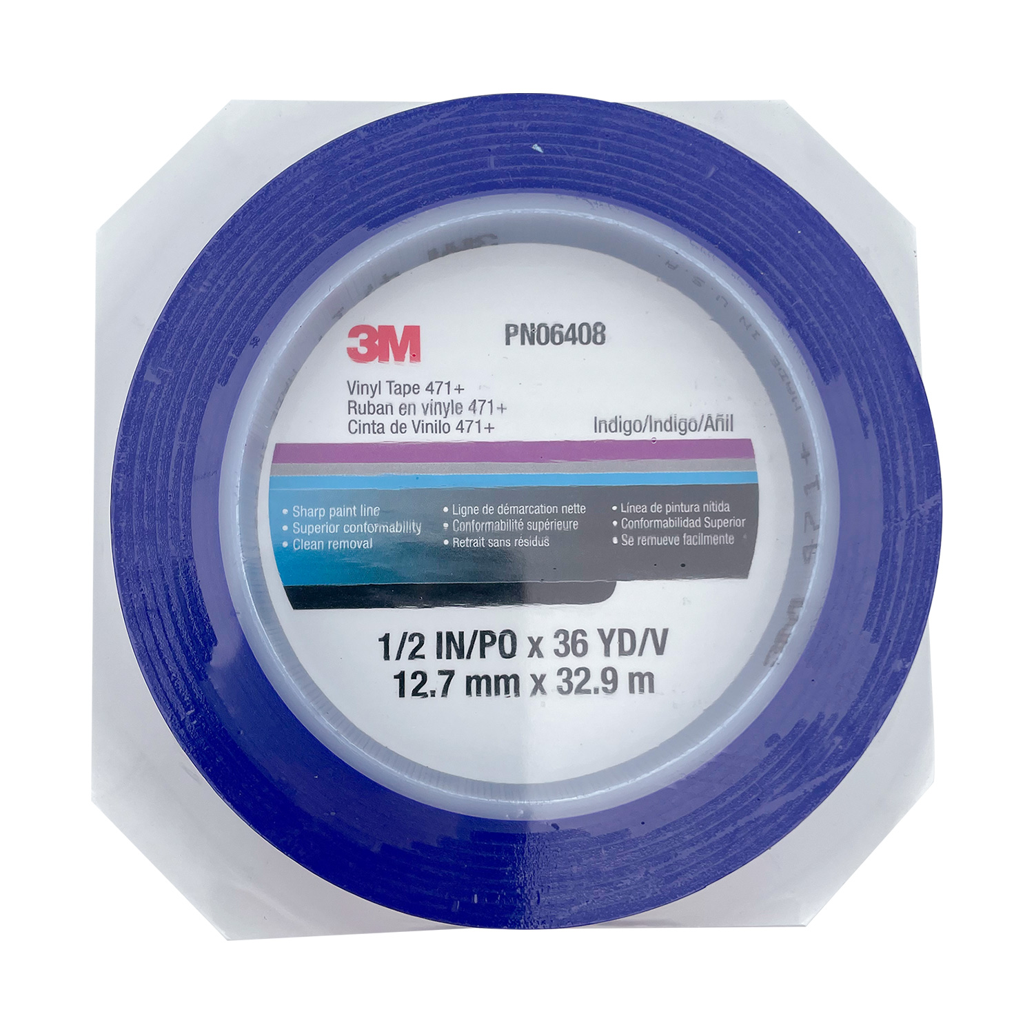 3M 06408 Scotch 471+ blue 12mm Vinyl Tape