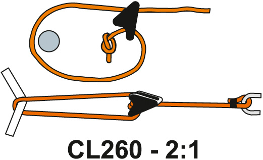 CLAMCLEAT CL260 8x LINE LOK Zeltleinenspanner schwarz (SB)