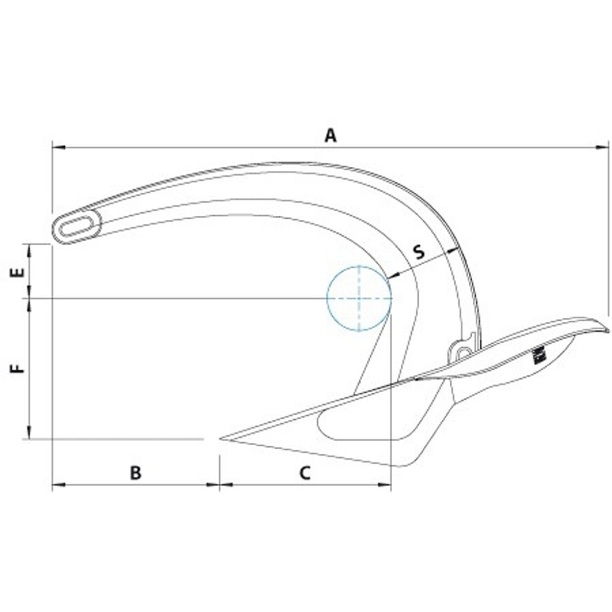 ROCNA VULCAN Anker V-Form Stahl verzinkt, Gewicht 20 kg