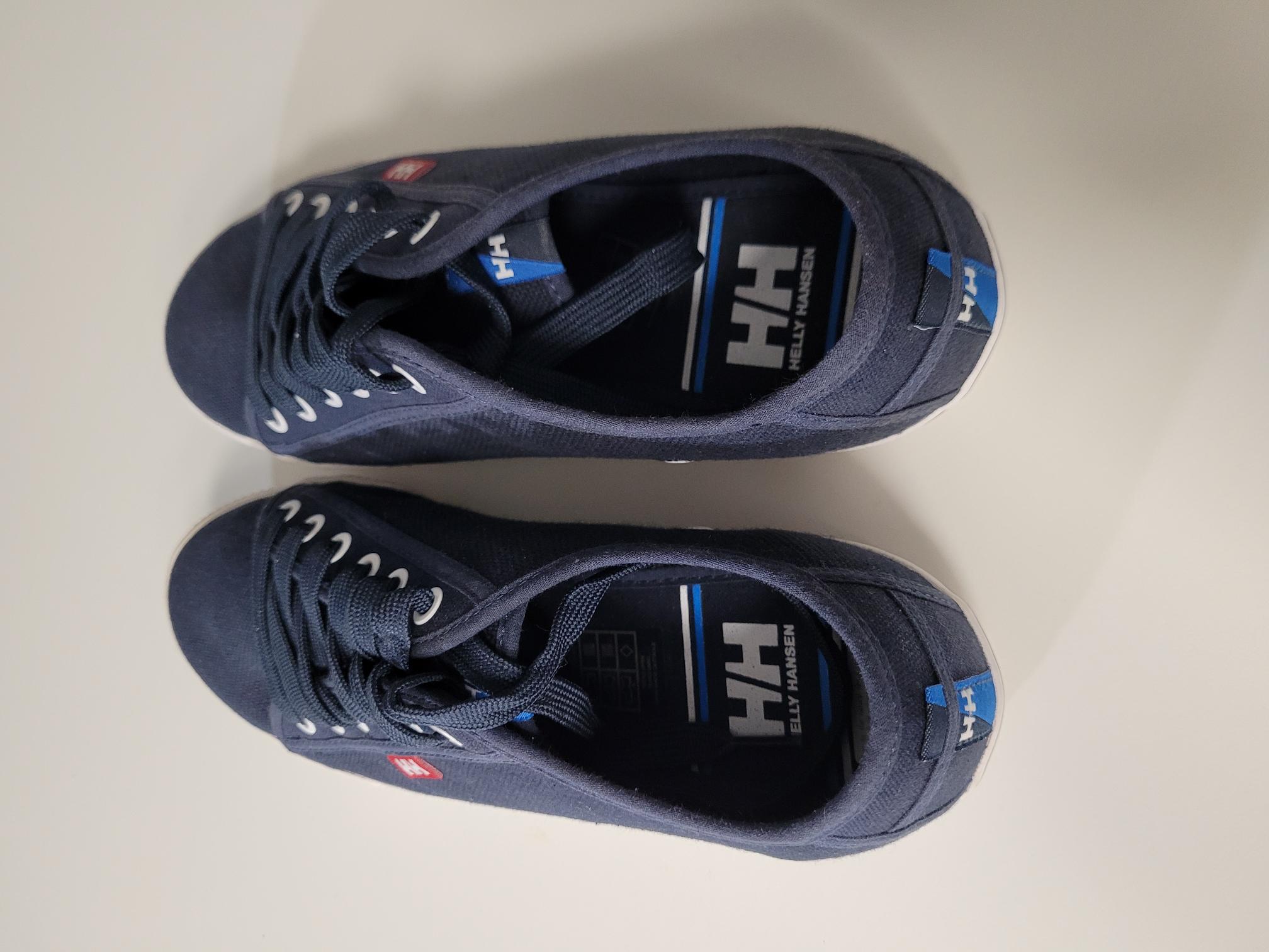 HELLY HANSEN Bootsschuhe Fjord Canvas, Gr. 46,5, Navyblau/Weiss, Obermaterial atmungsaktives und schnelltrocknendes Textil