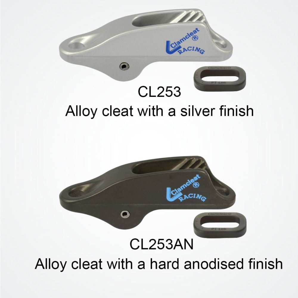 CLAMCLEAT CL253 Trapez und Niederholerklemme Alu Tau 4-8mm, Optiparts Artikel 3055