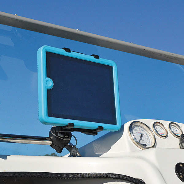 RAILBLAZA Tablethalterung ScreenGrabba 04-4131-11 als Komplettpaket mit dem Starport-Befestigunsfuss. Für Boote, Wohnmobile, Autos, Camper oder für zuhause: universell, praktisch, solide