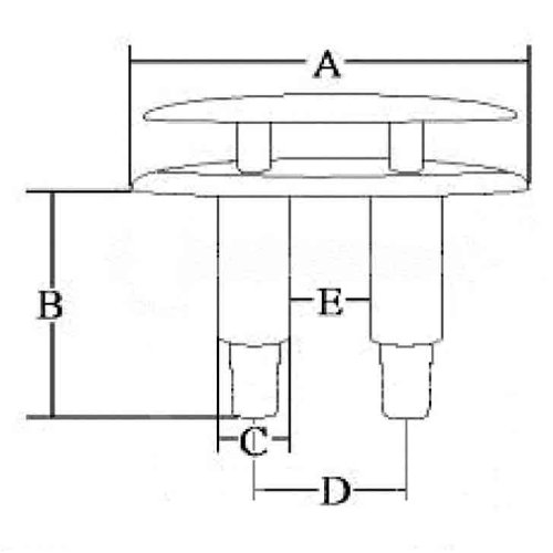 Allpa versenkbare Klampe 126mm