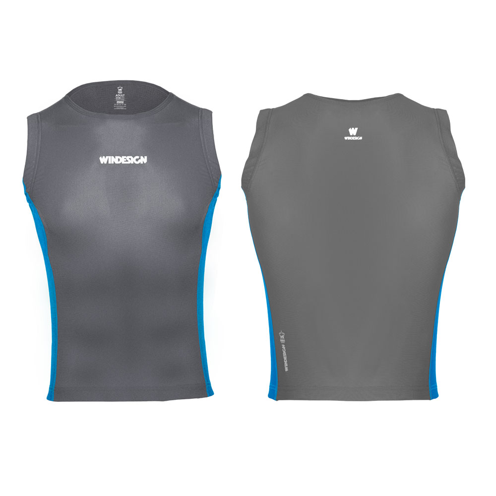 WINDESIGN 2532G Rash Tanktop, grau, Einheitsgröße Erwachsene, one size fits all