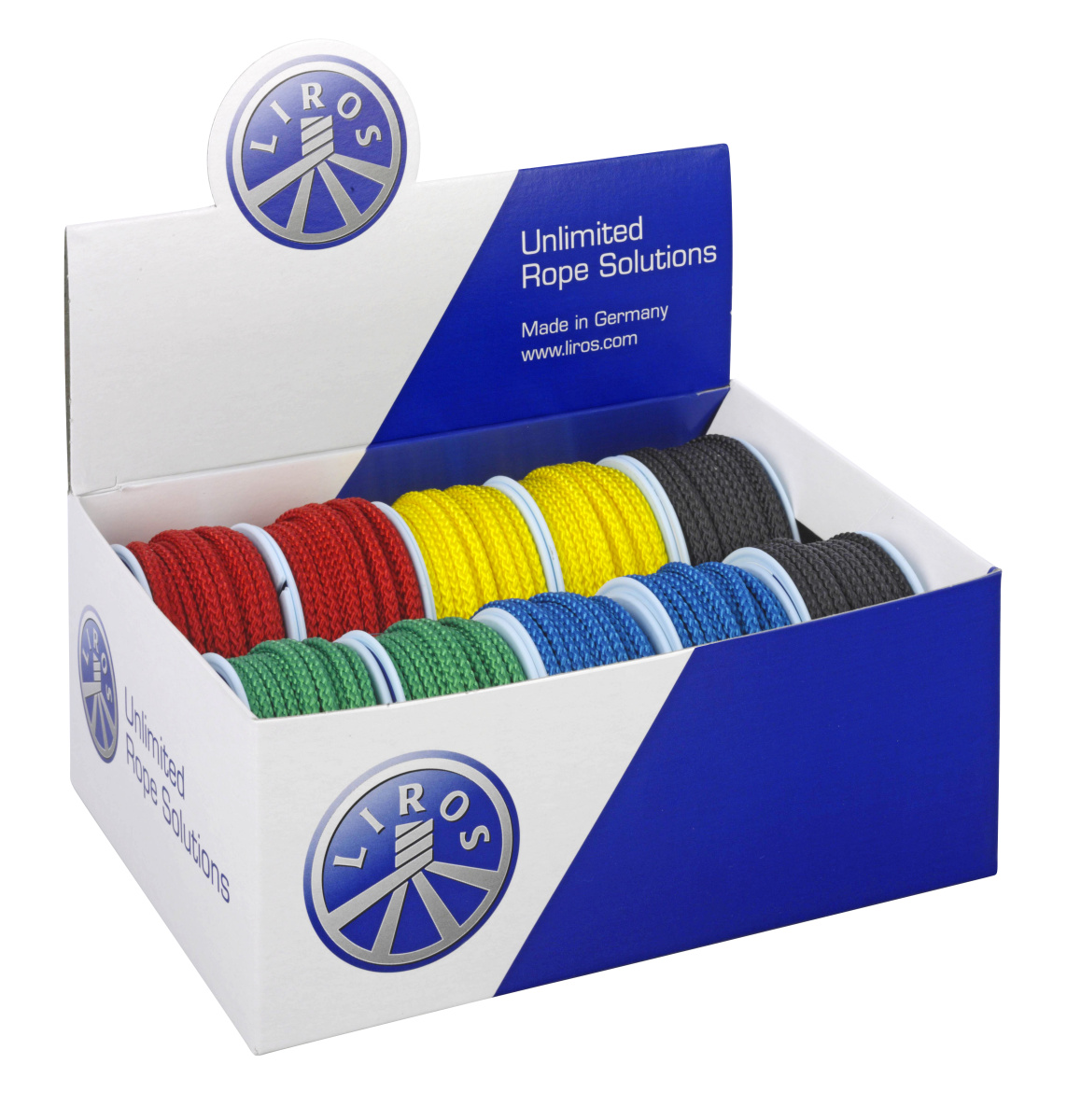 LIROS Polyester Flechtleine gelb, Ø 3 mm, 15 m auf Spule