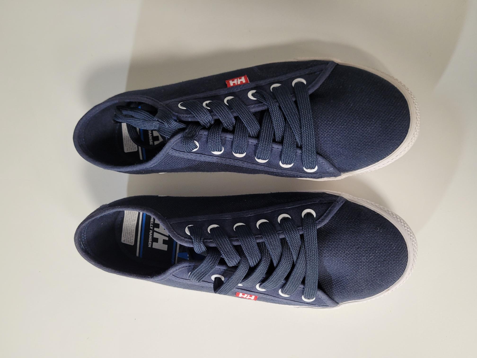 Helly Hansen für Füße... Segelschuhe HELLY HANSEN Bootsschuhe Fjord Canvas 41 Navy-blau/Weiss, Obermaterial atmungsaktives und schnelltrocknendes Textil, Größe 41