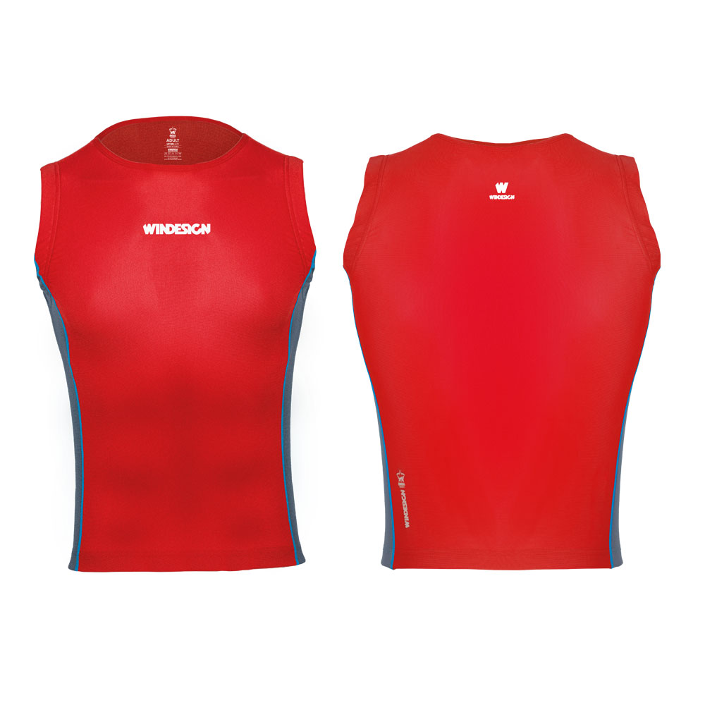 WINDESIGN 2532R Rash Tanktop, rot, Einheitsgröße Erwachsene, one size fits all