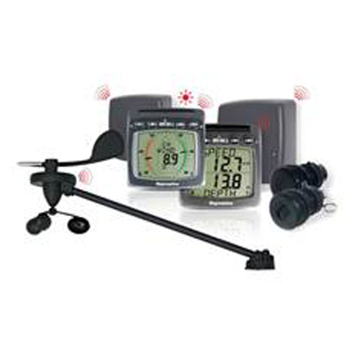 RAYMARINE Tacktick T104 Komplett-Set - Tiefe, Geschwindigkeit und Windanzeige inkl. Displays. Kabellos und elegant.