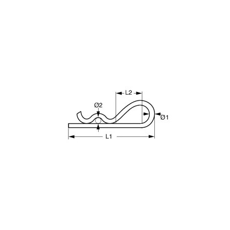 Sicherung Federstecker Edelstahl V4A 4mm