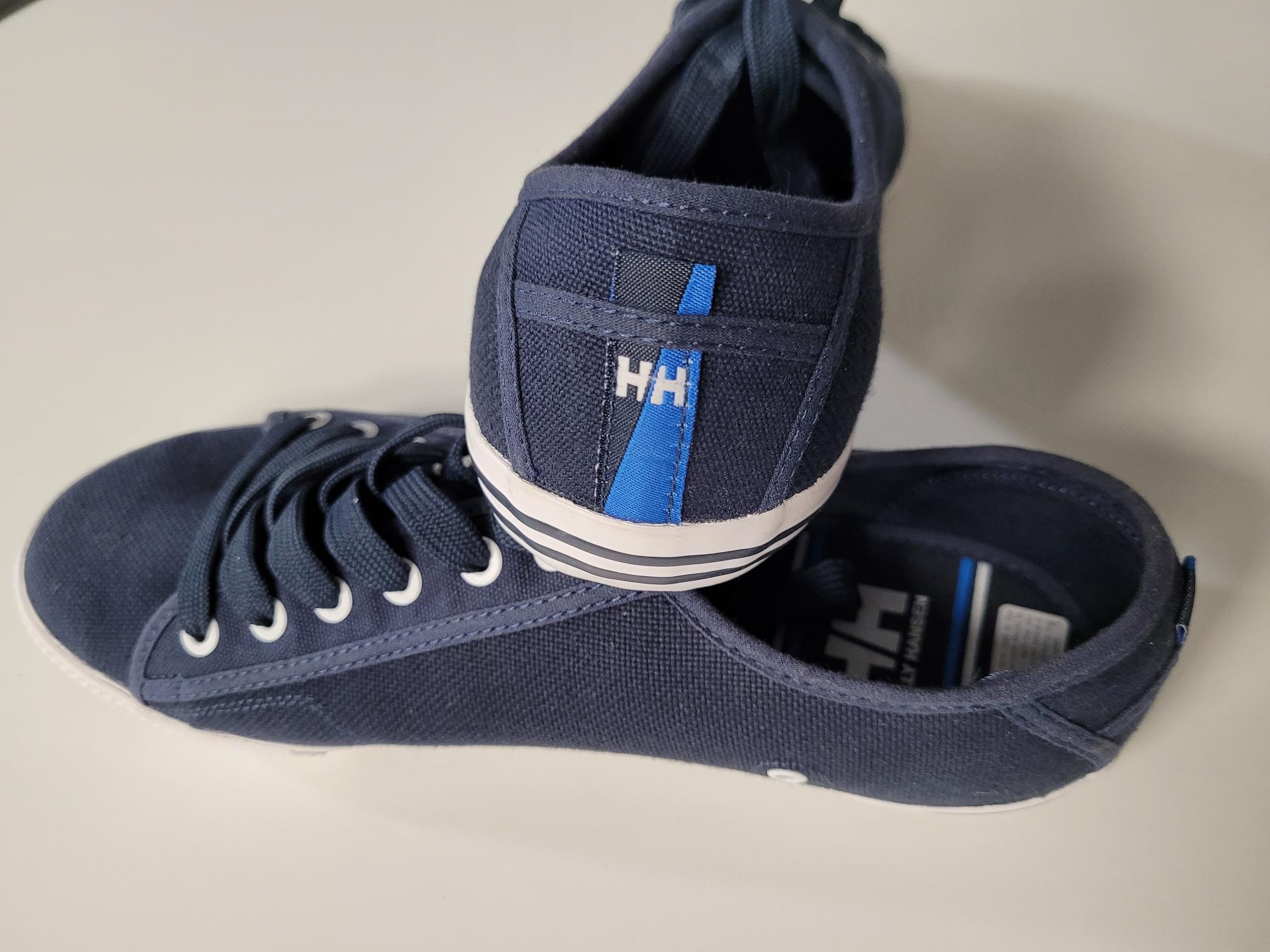 HELLY HANSEN Bootsschuhe Fjord Canvas, Gr. 42, Navyblau/Weiss, Obermaterial atmungsaktives und schnelltrocknendes Textil