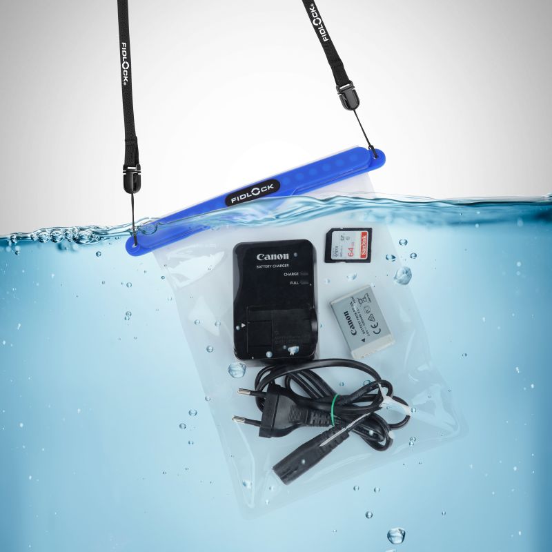 FIDLOCK Hermetic Dry Bag Maxi, transp./blau, 150x192 mm