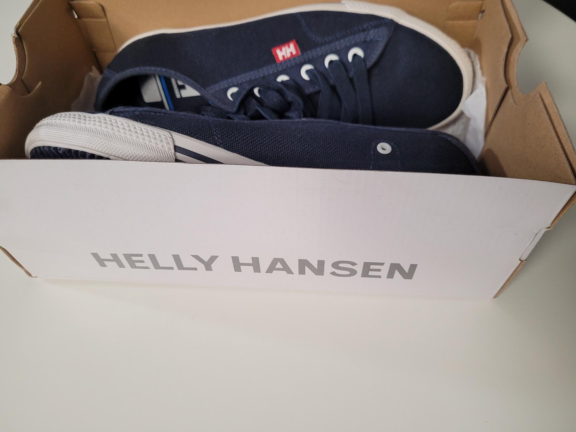 HELLY HANSEN Bootsschuhe Fjord Canvas, Gr. 46,5, Navyblau/Weiss, Obermaterial atmungsaktives und schnelltrocknendes Textil