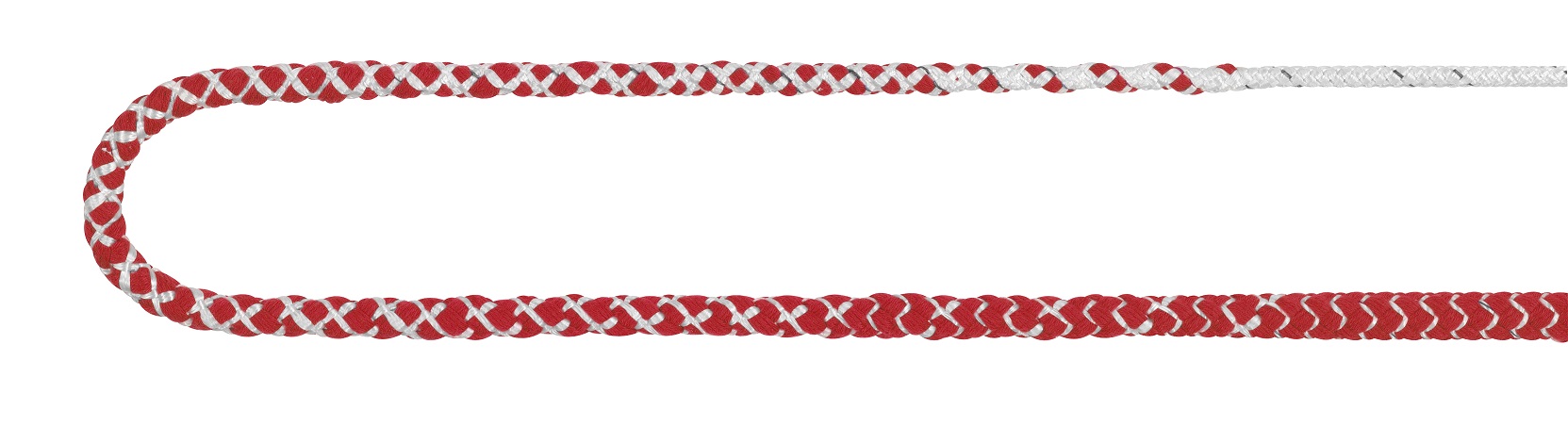 LIROS Spischot Dyneema, beidseitig verjüngt, weiß-rot, 7m