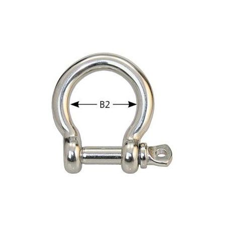 2x Edelstahlschäkel geschweift 4mm