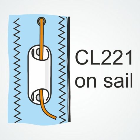 CLAMCLEAT CL221 DINGHY Komplett-Set Liekleinenklemme 0-3mm