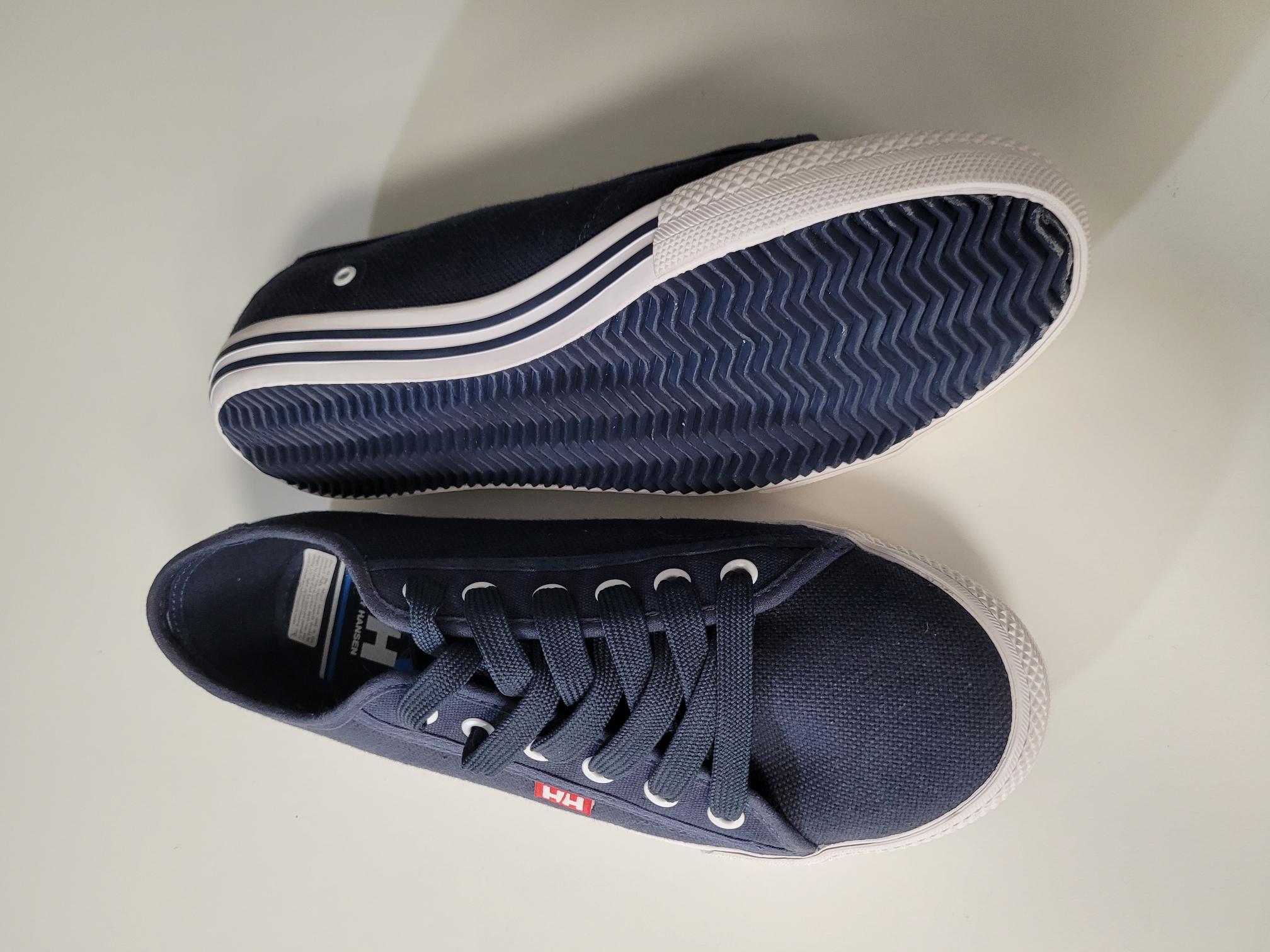 HELLY HANSEN Bootsschuhe Fjord Canvas, Gr. 46,5, Navyblau/Weiss, Obermaterial atmungsaktives und schnelltrocknendes Textil