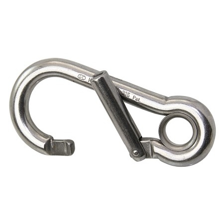 Karabinerhaken V4A mit Öse 100mm Genius