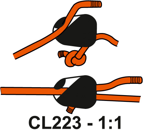 CLAMCLEAT CL223 LOOP Fixierungs-Klemme für Fenderleine 3-6mm