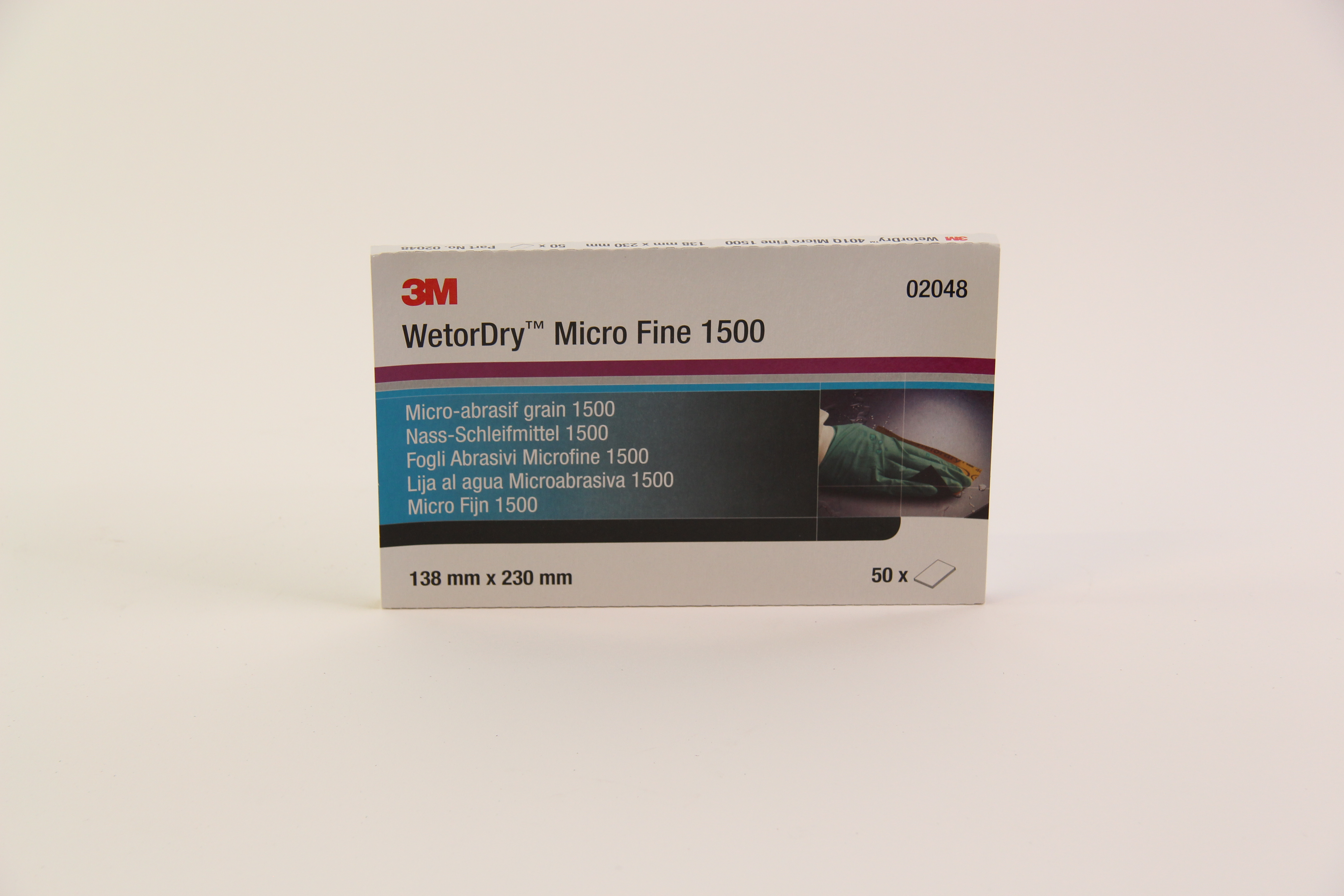 50x 3M 2048 Wetordry Nass-Schleifpapier P1500 230x138 mm