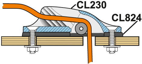 CLAMCLEAT CL230 RACING JUNIOR Mk 1mit Rolle unten 3-6mm