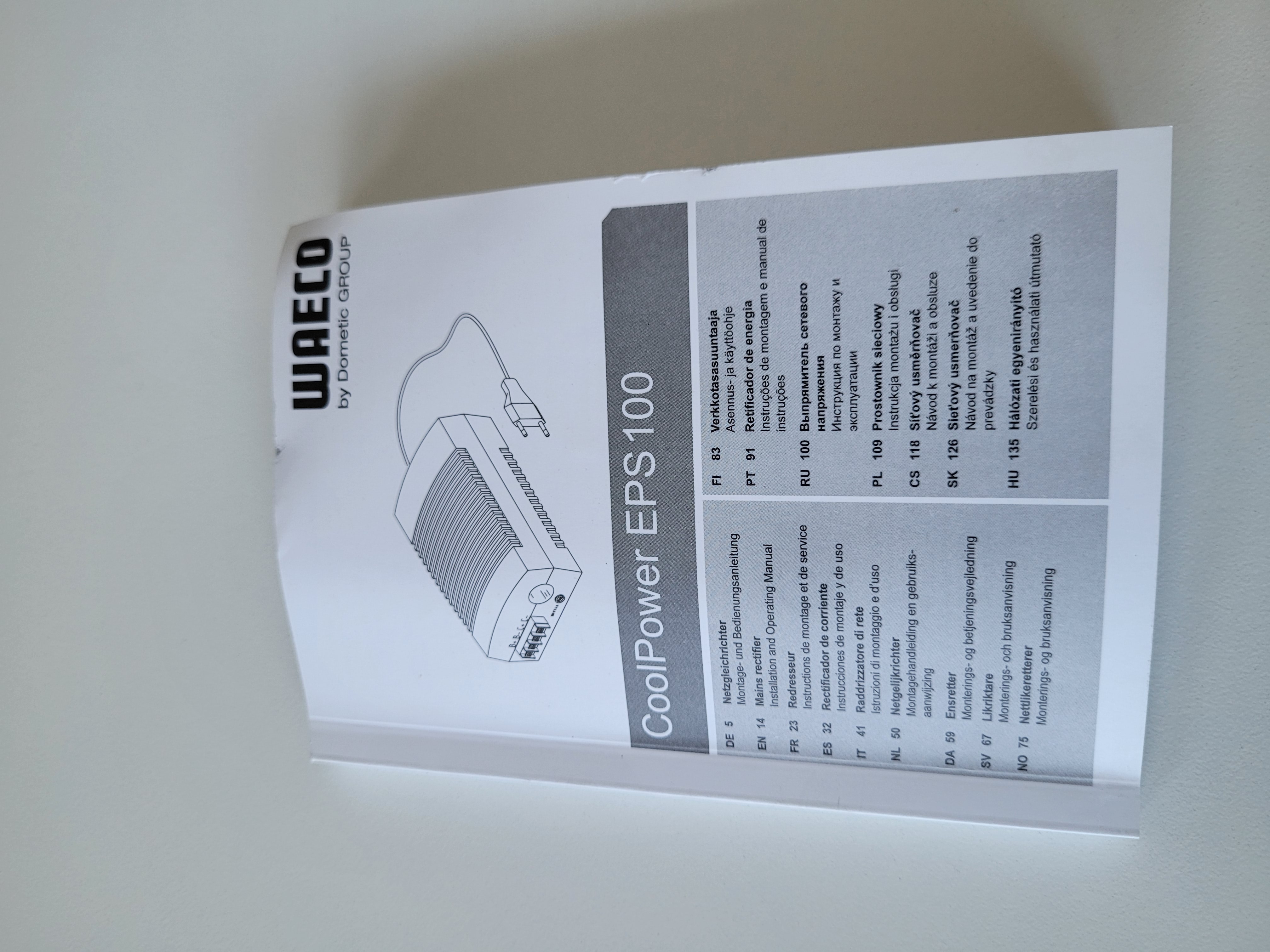 Waeco Dometic Netzadapter CoolPower EPS100 230V 12V oder 24V, 100 Watt / 10 A Ausgangsleistung. Transformator für dauerhaften Anschluss mit Vorrangschaltung für 230V