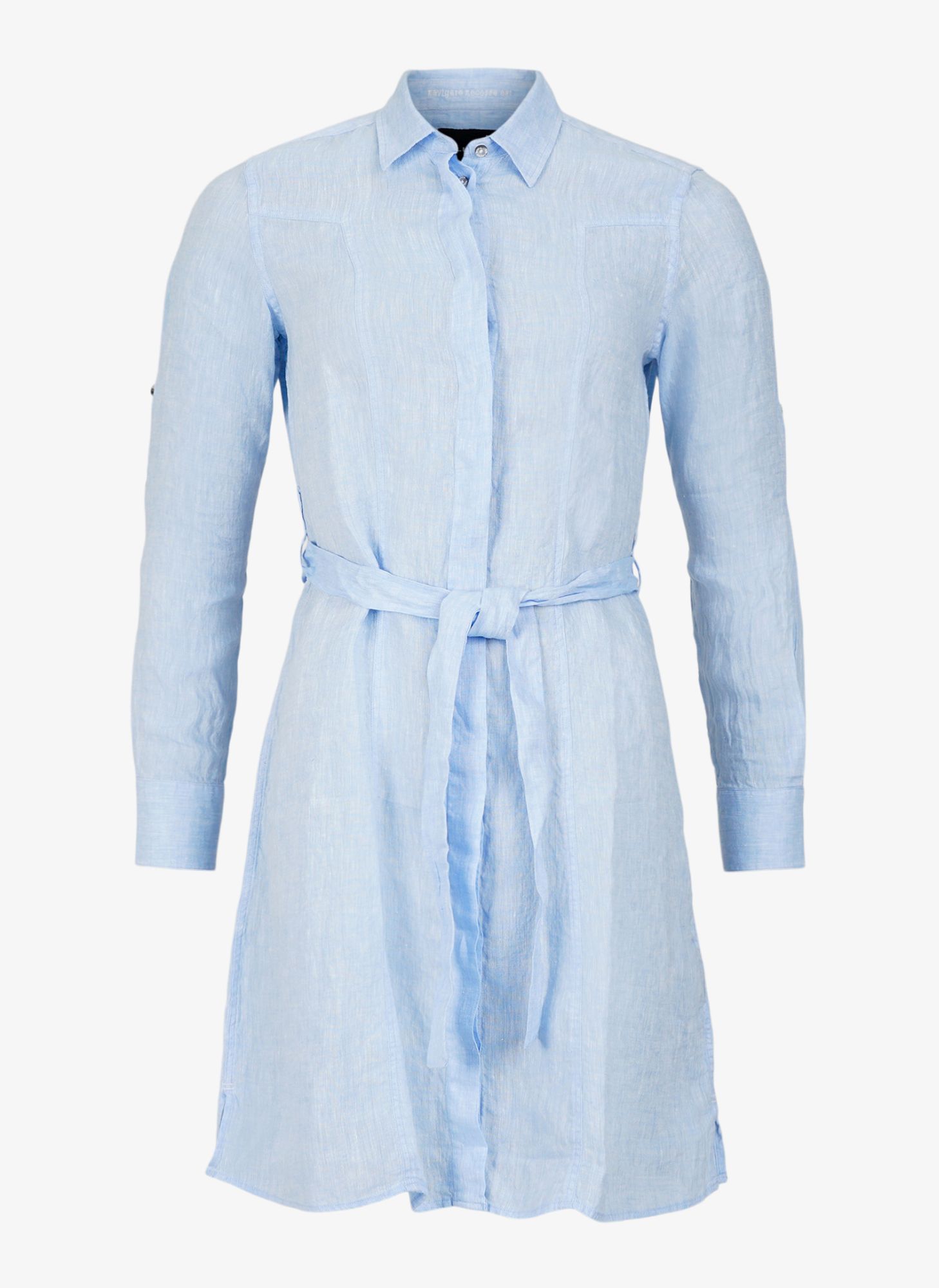 PELLE P W Linen flare long Shirt Sky Blue Melange XL