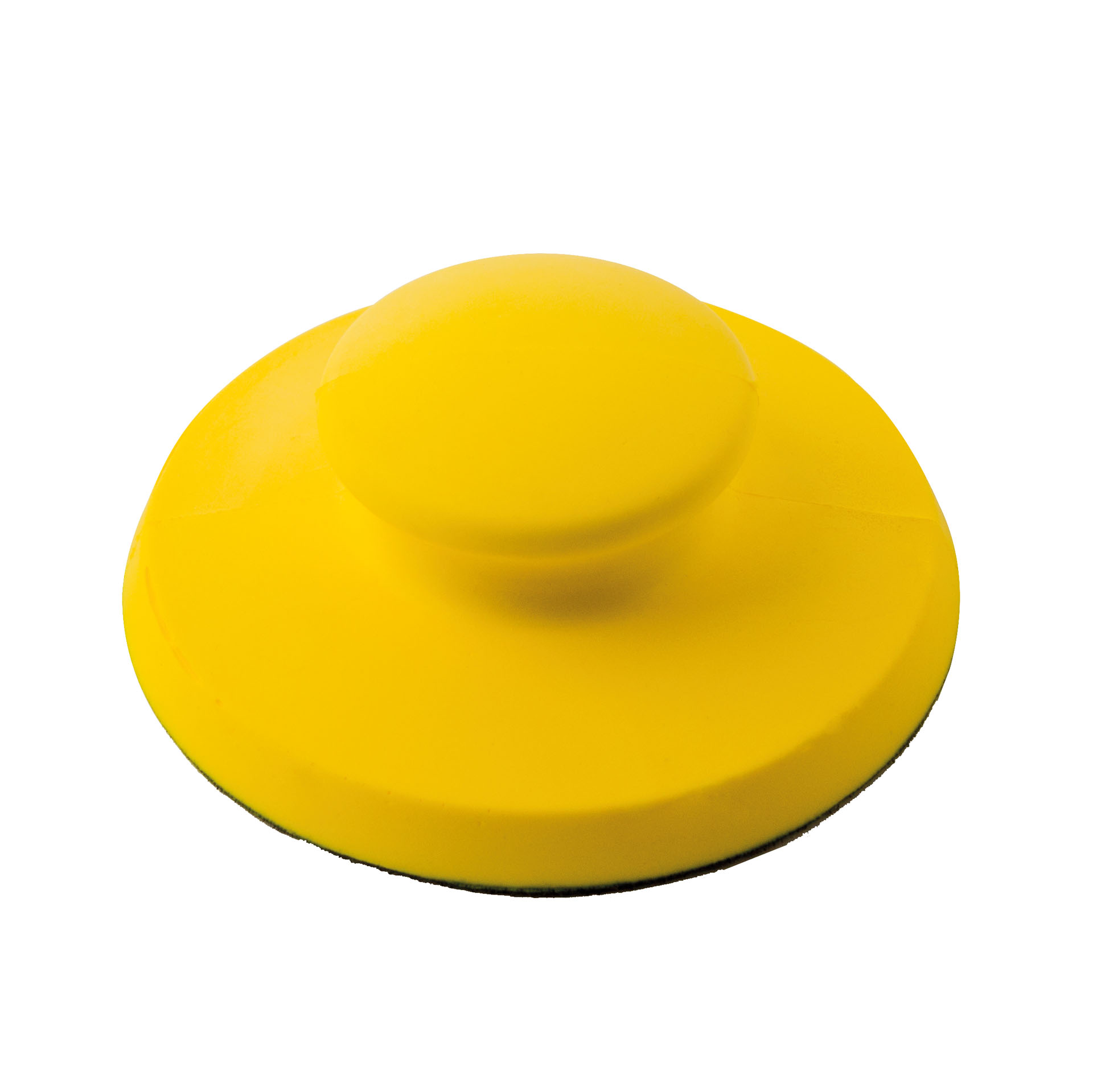 Halter für Schleifpapier 150mm oder Polierschwämme. Schleif- und Polierarbeiten an Autos, Booten und Wohnmobilen von Hand ohne Verkrampfung - Durchmesser 150mm, weich, gelb