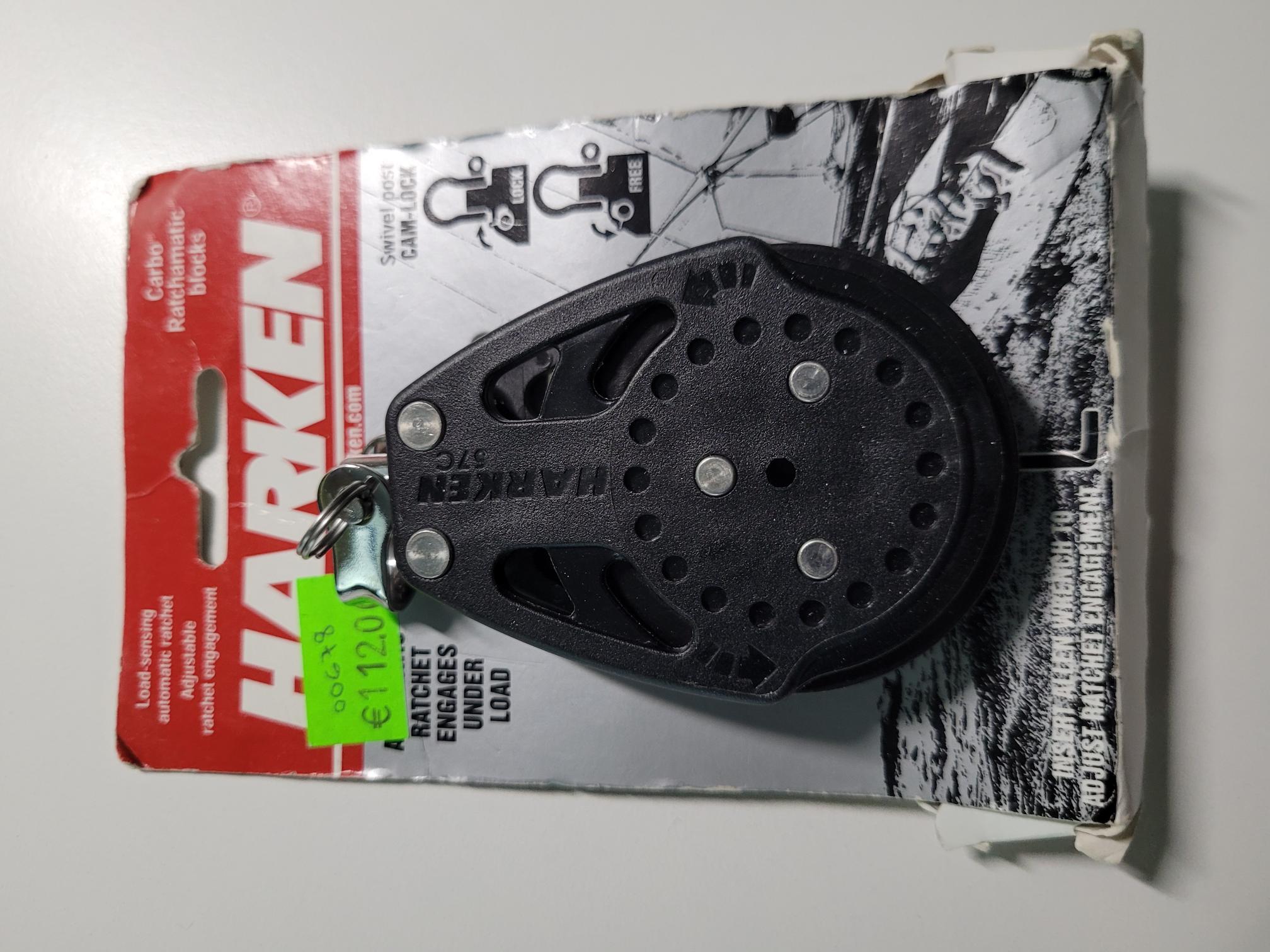HARKEN H2625 57mm Carbo Ratchamatic, einfach, mit Wirbel, mit automatischer Ratsche für besonders kraftsparende Schotführung ohne Umschalten