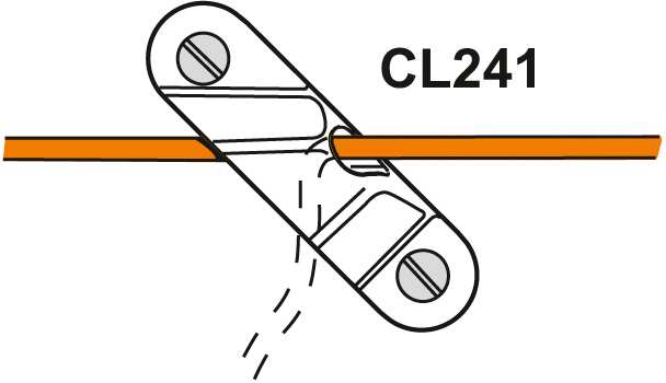 CLAMCLEAT CL241 RACING SAIL LINE Liektauklemme für Tau 3-6mm