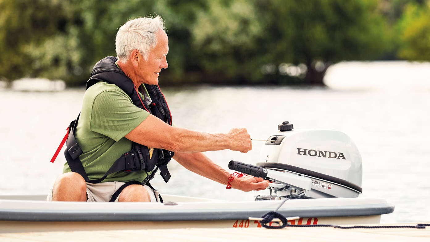 HONDA Aussenbordmotor BF 6 LRU für Schlauchboote, Segelboote und Motorboote (Langschaft | 6 PS)