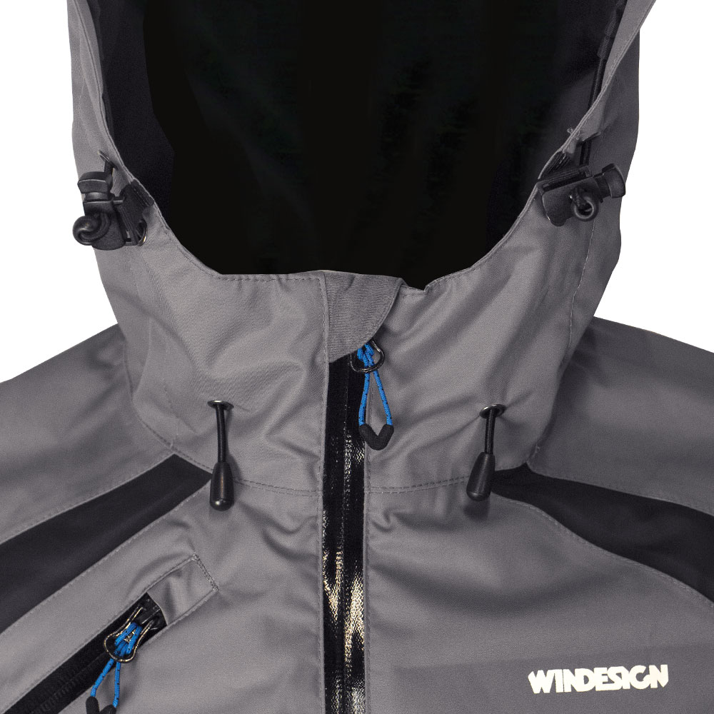 WINDESIGN 2447M Kapuzenjacke, atmungsaktiv und wasserdicht, Erwachsenengröße M