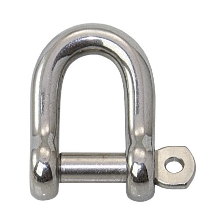 WICHARD 1401 Schäkel 4mm D-Form kurz Edelstahl
