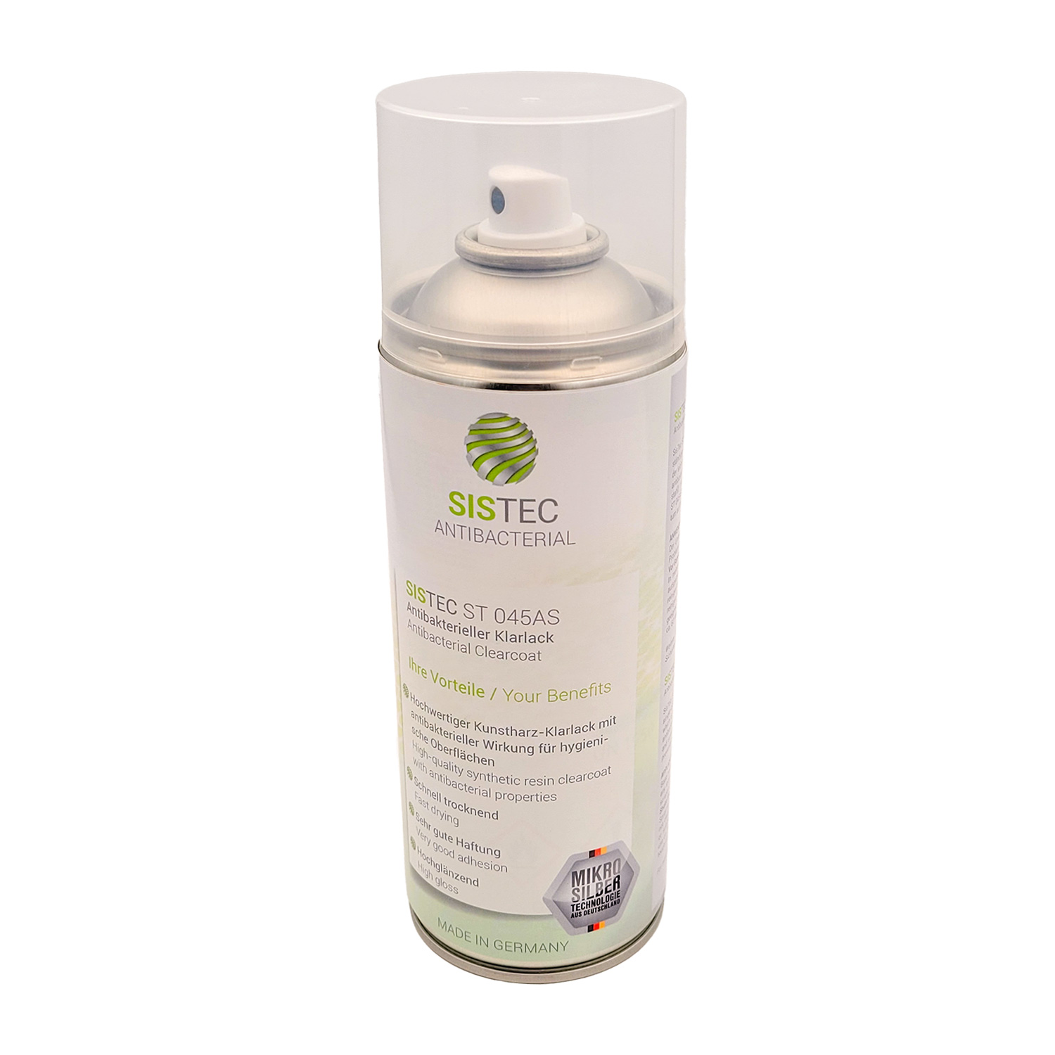 SisTec ST 045 1K Antibakteriell Klarlack Spray - 0,4 ltr