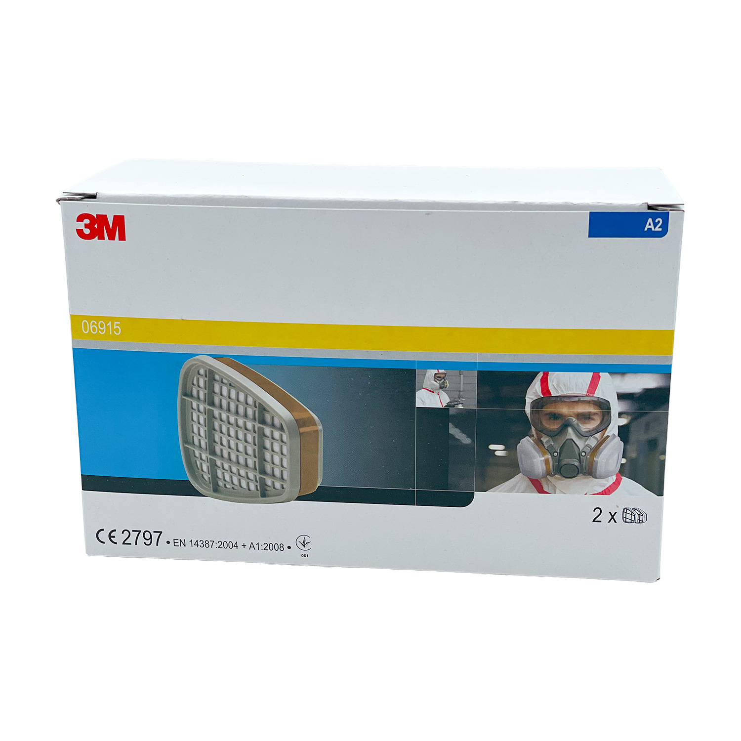 4x 3M 6915 Filterpatrone A2