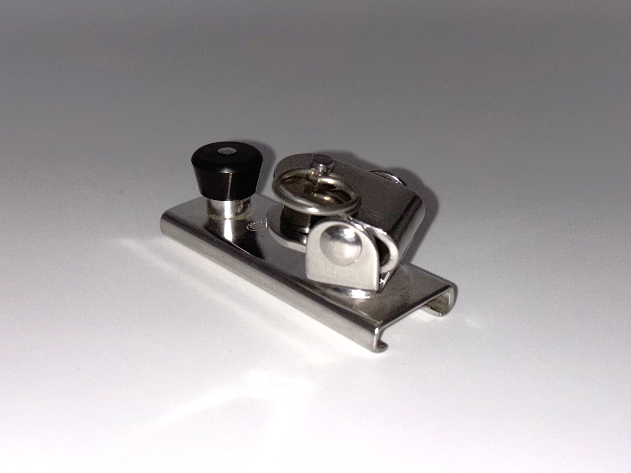 SPRENGER Schlitten mit schwenkbarer wirbelnder Aufnahme, für 20mm Schiene, Edelstahl rostfrei