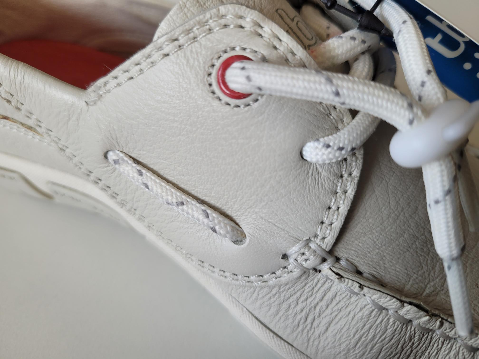 TBS Bootsschuhe Jolina Größe 36, Leder, Navy weiß, weiße rutschfeste Sohle