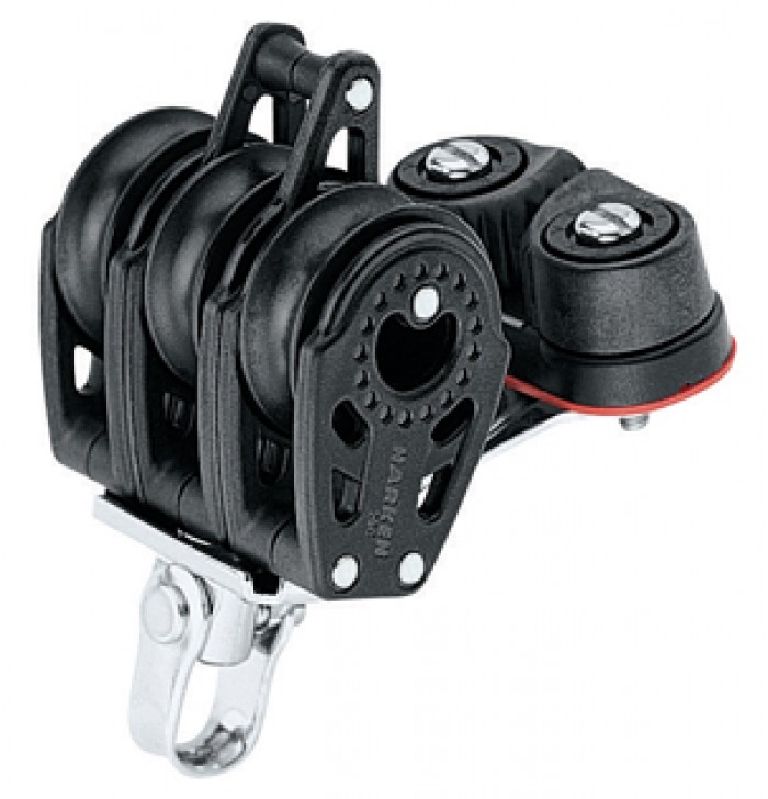 HARKEN H347 Carbo Block, 29mm, 3-scheibig, Klemme Hundsfott