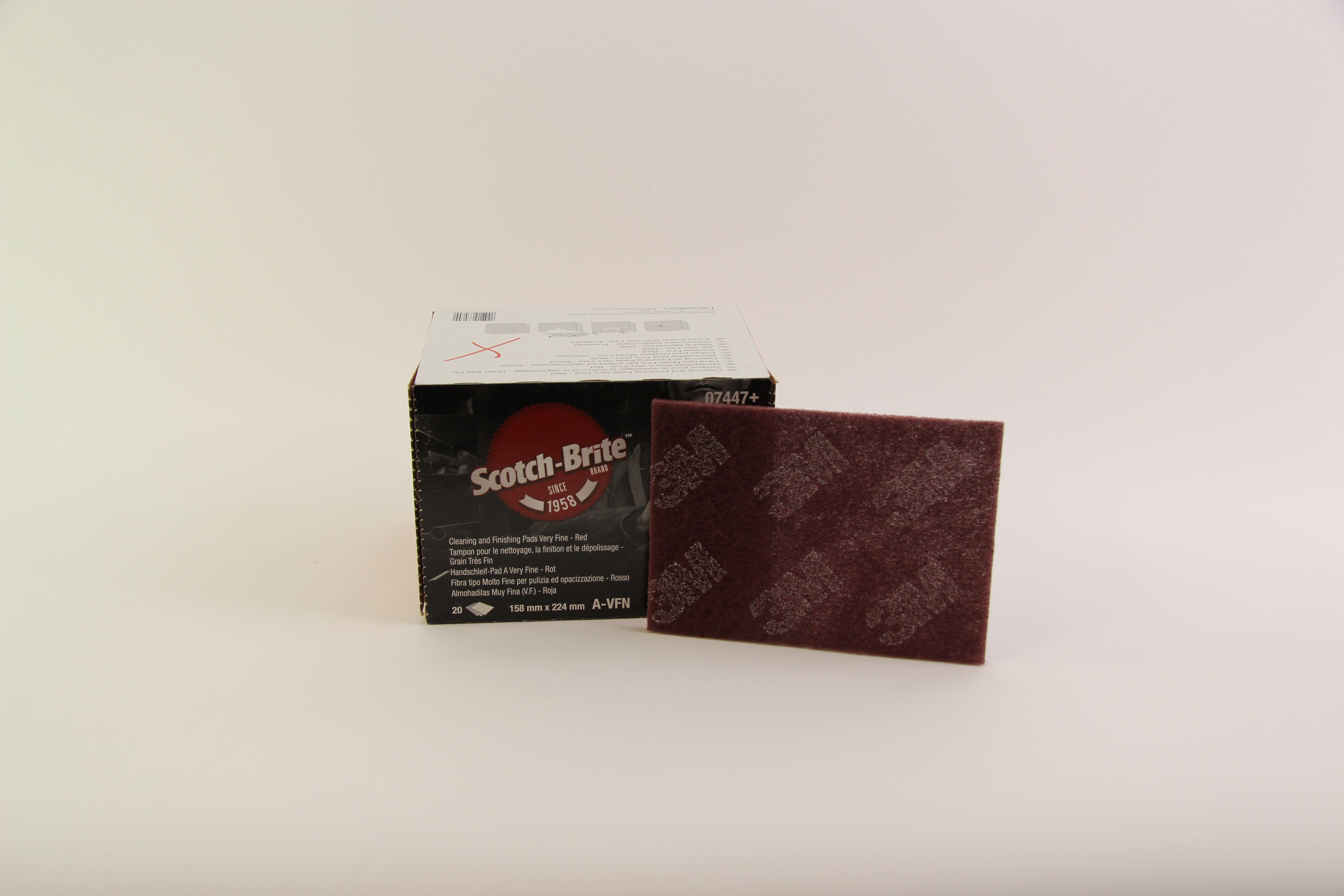 3M 7447 Scotch Brite Handschleif-Pads veryfine, rot