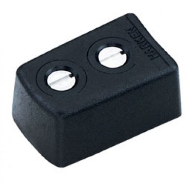 HARKEN H263 Paar (2 Stück) Hi-Load Gummi-Endkappen für Traveller-Schienen, 22mm, Small Boat, Travellerschiene mit niedrigem Profil