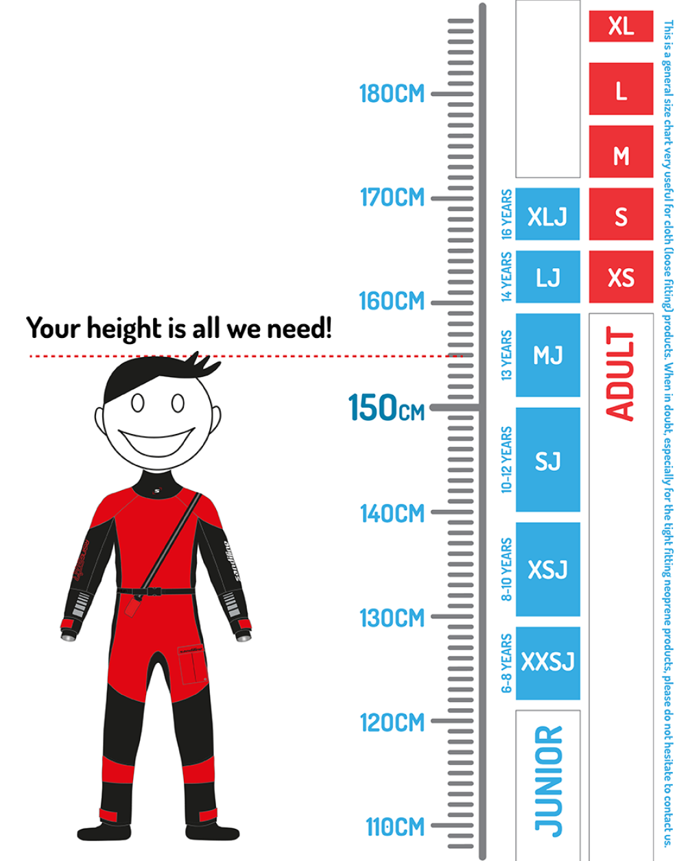 SANDILINE Dry Suit Trockenanzug Rising Star schwarz/rot - L Kinder