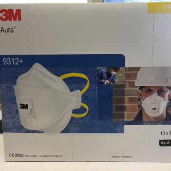 10er Pack 3M 9312+ FFP1 Atemschutzmaske mit Cool-Flow Ventil