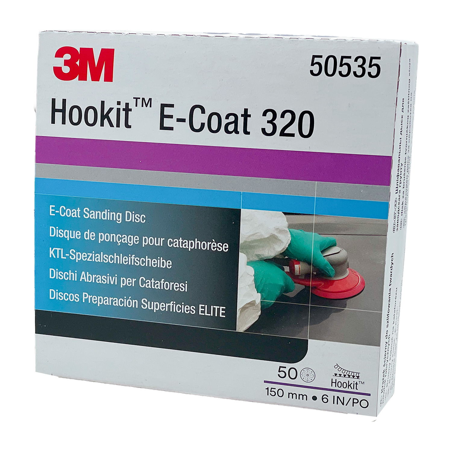 50x 3M 50535 Hookit KTL Disc 150 mm P320