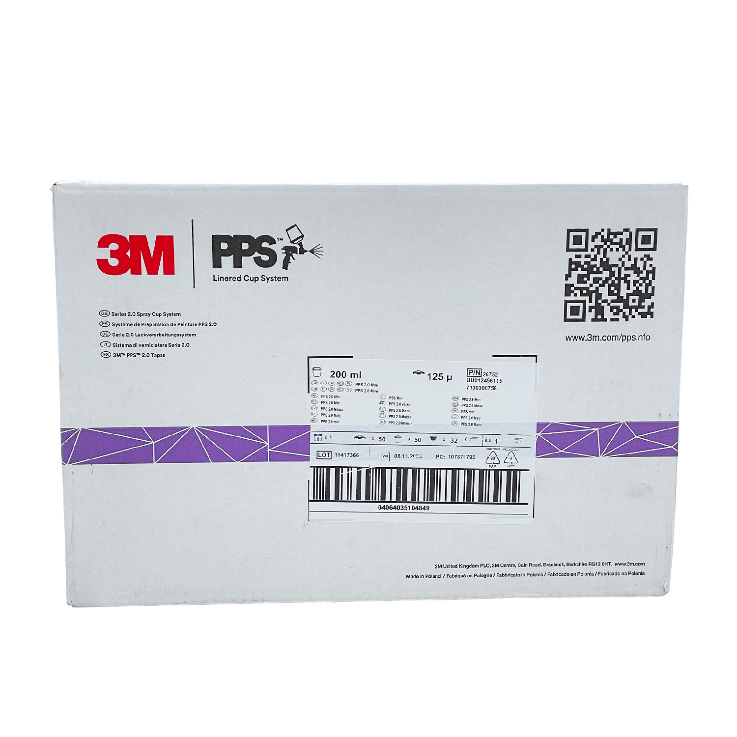 3M 26752 PPS2 200ml, 125µ (Set 50)