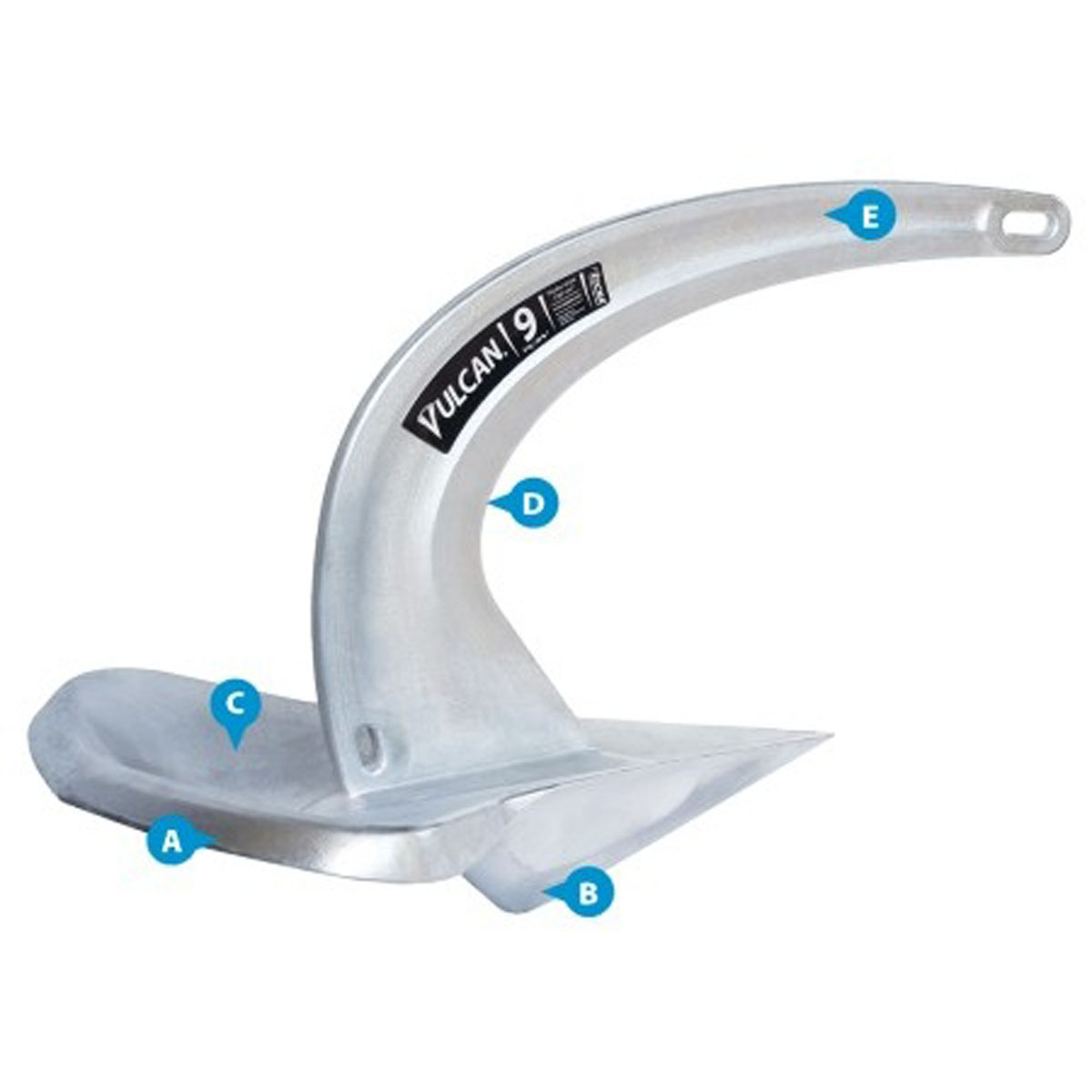 ROCNA VULCAN Anker V-Form Stahl verzinkt, Gewicht 20 kg