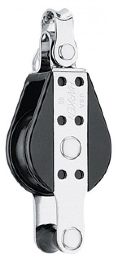 HARKEN Big Bullet Block, 38mm, mit Schäkel und Hundsfott